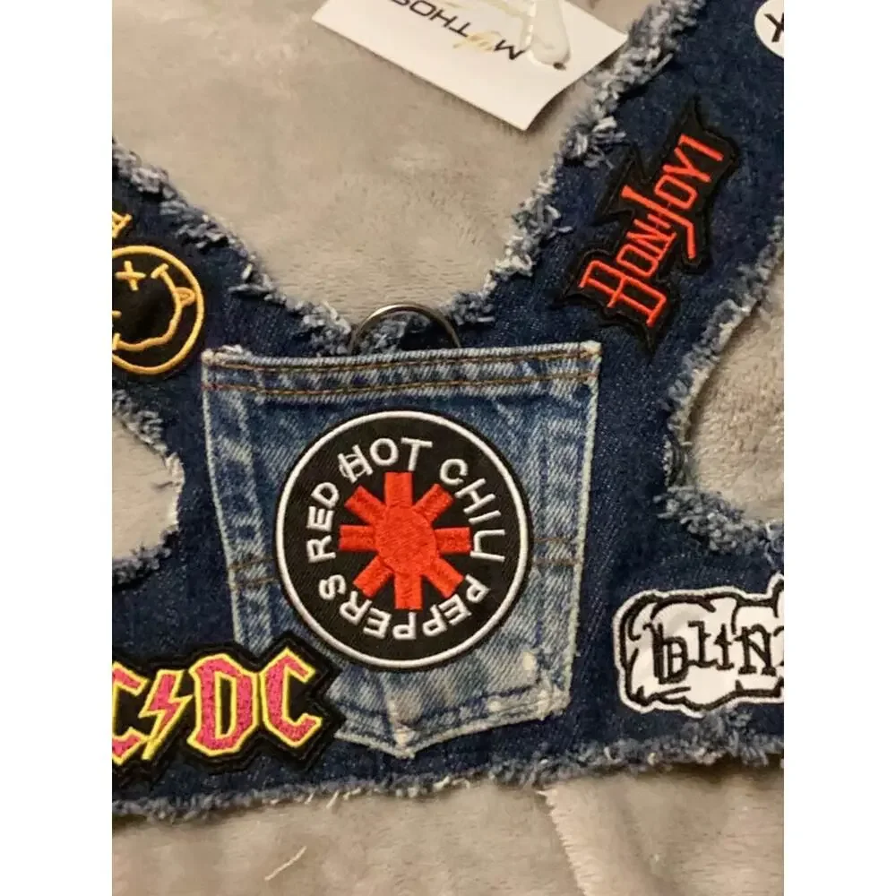 Heads or tails pup Red Hot Chili Peppers harness XS